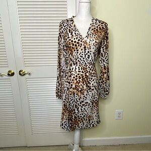 WORTHING DRESS ANIMAL CHEETAH SHIRT DRESS BELTED ADULT LADIES SIZE 12
